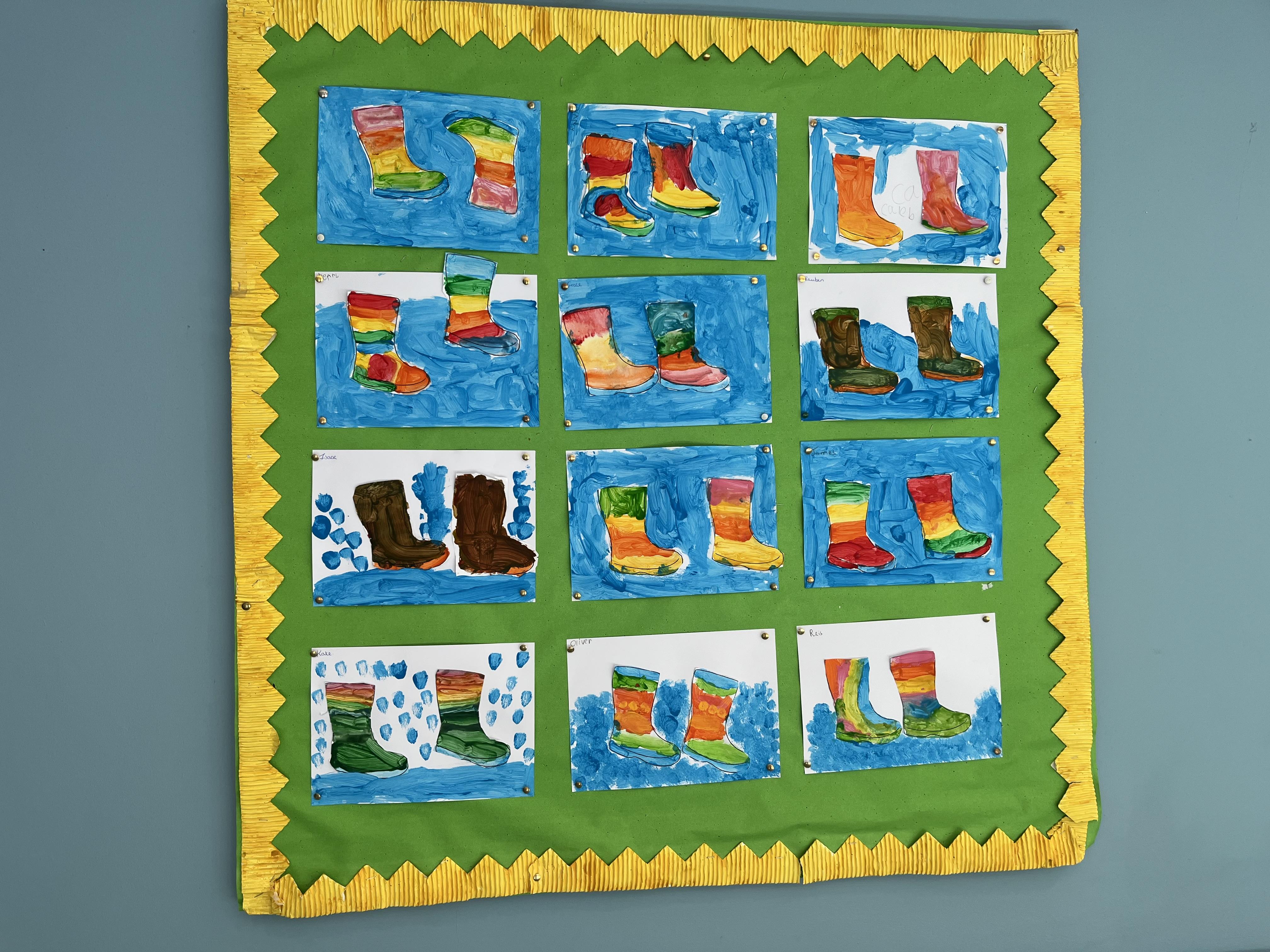 Some lovely colourful art to brighten up the corridor 